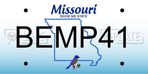 BEMP41 Missouri License Plate