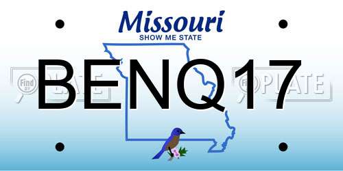 BENQ17 Missouri License Plate