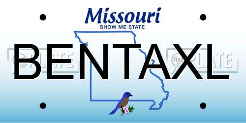 BENTAXL Missouri License Plate