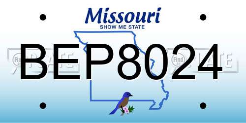 BEP8024 Missouri License Plate