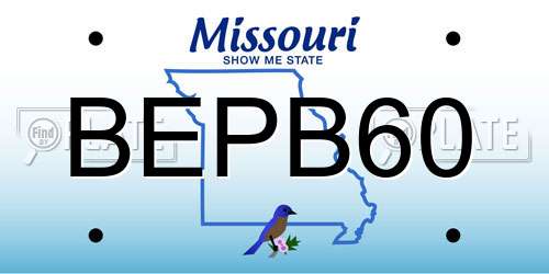 BEPB60 Missouri License Plate
