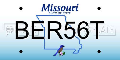 BER56T Missouri License Plate