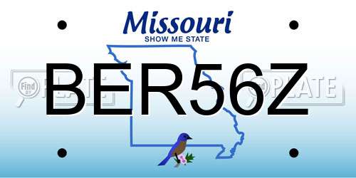 BER56Z Missouri License Plate