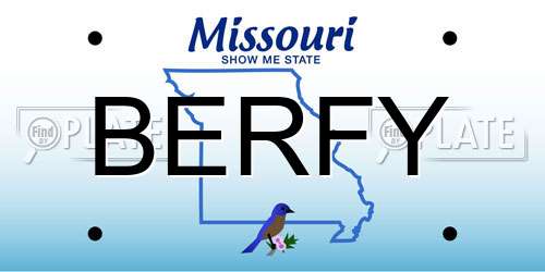 BERFY Missouri License Plate