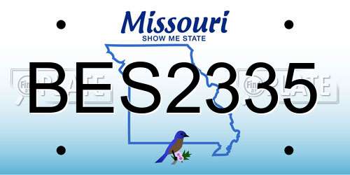BES2335 Missouri License Plate