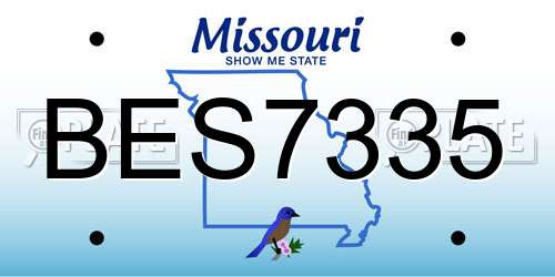 BES7335 Missouri License Plate