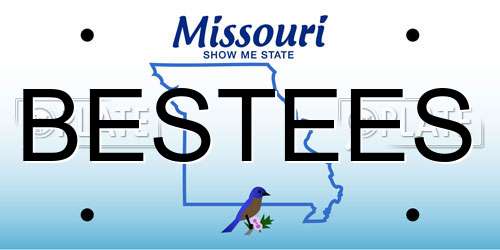 BESTEES Missouri License Plate