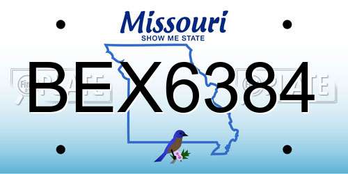BEX6384 Missouri License Plate
