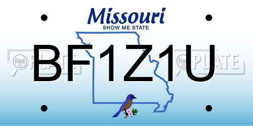 BF1Z1U Missouri License Plate