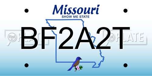 BF2A2T Missouri License Plate