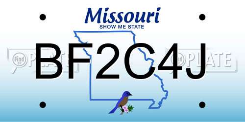 BF2C4J Missouri License Plate