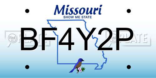 BF4Y2P Missouri License Plate