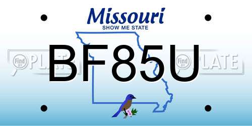BF85U Missouri License Plate