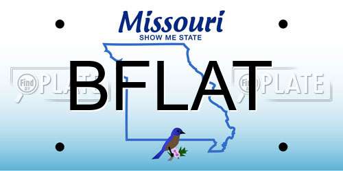 BFLAT Missouri License Plate