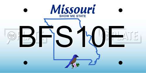BFS10E Missouri License Plate