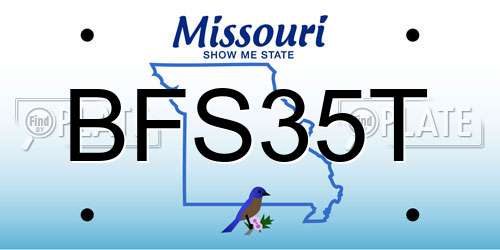 BFS35T Missouri License Plate