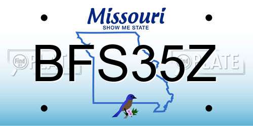 BFS35Z Missouri License Plate