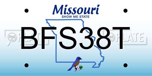 BFS38T Missouri License Plate