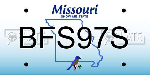 BFS97S Missouri License Plate