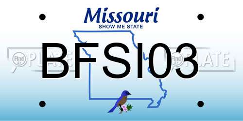 BFSI03 Missouri License Plate