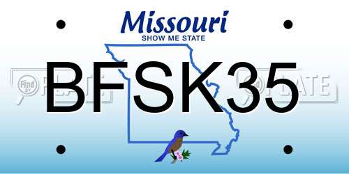 BFSK35 Missouri License Plate