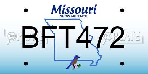 BFT472 Missouri License Plate