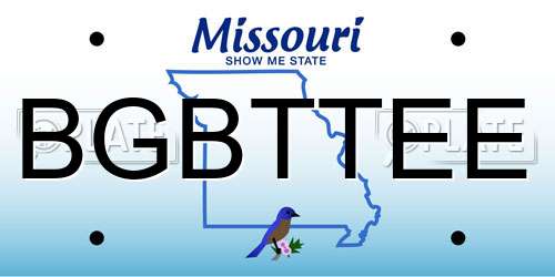 BGBTTEE Missouri License Plate