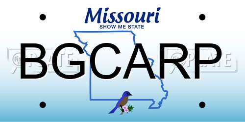 BGCARP Missouri License Plate