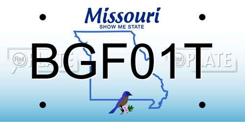 BGF01T Missouri License Plate
