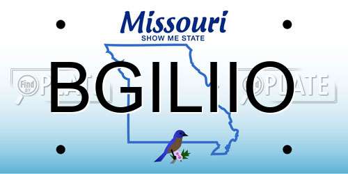 BGILIIO Missouri License Plate