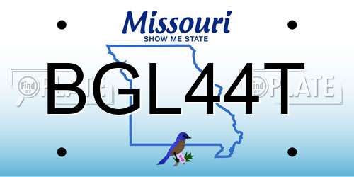 BGL44T Missouri License Plate