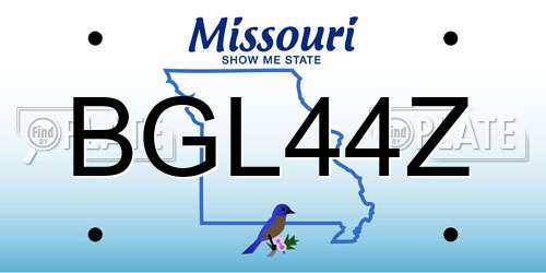 BGL44Z Missouri License Plate