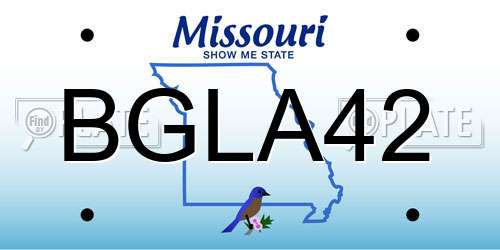 BGLA42 Missouri License Plate