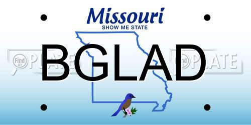 BGLAD Missouri License Plate