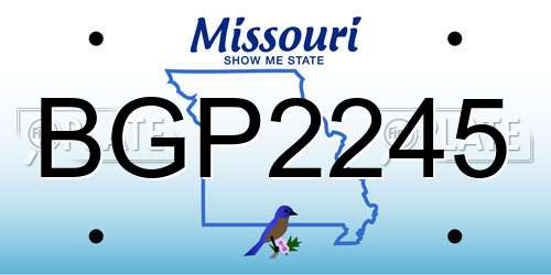 BGP2245 Missouri License Plate