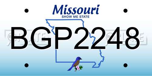 BGP2248 Missouri License Plate