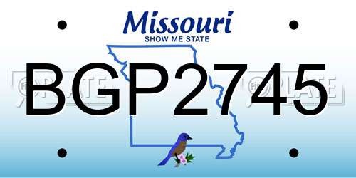 BGP2745 Missouri License Plate