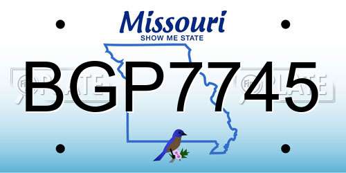 BGP7745 Missouri License Plate