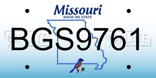 BGS9761 Missouri License Plate