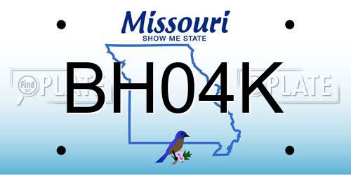 BH04K Missouri License Plate