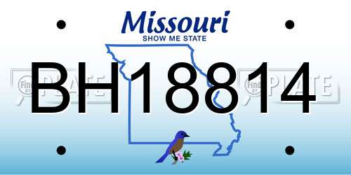 BH18814 Missouri License Plate
