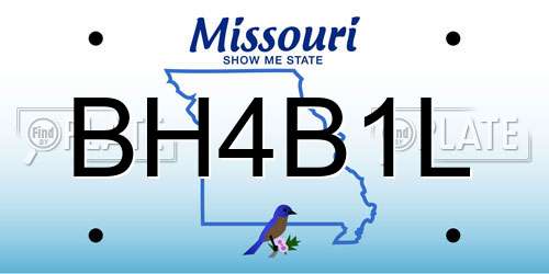 BH4B1L Missouri License Plate