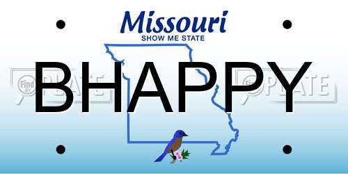 BHAPPY Missouri License Plate