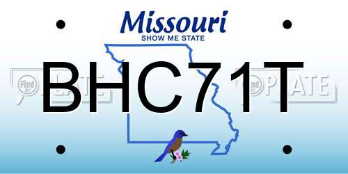BHC71T Missouri License Plate
