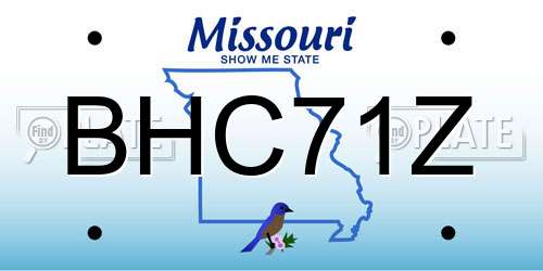 BHC71Z Missouri License Plate