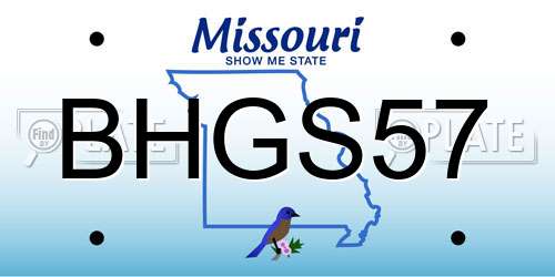 BHGS57 Missouri License Plate