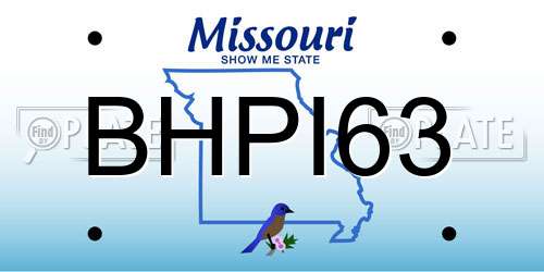 BHPI63 Missouri License Plate