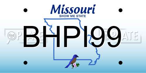 BHPI99 Missouri License Plate