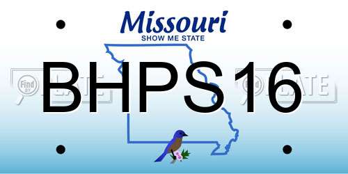 BHPS16 Missouri License Plate