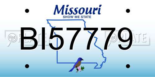 BI57779 Missouri License Plate